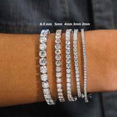 GL 2MM 3MM 4MM 5MM 6.5MM Moissanite Diamond Tennis Chain Bracelet